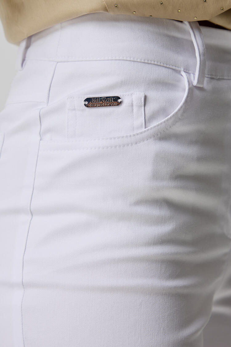 Elastic pants - White S