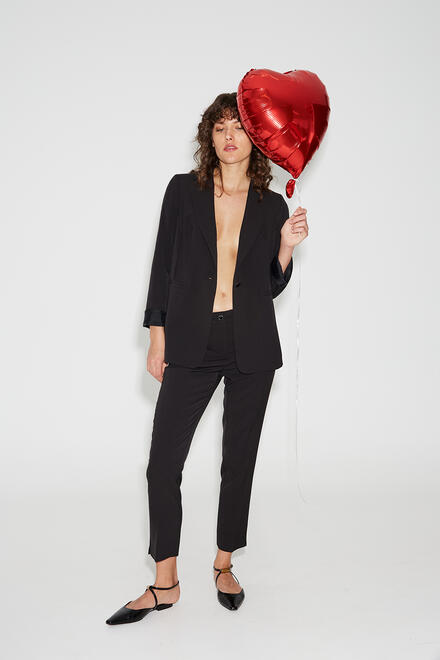 Single button jacket - Black M