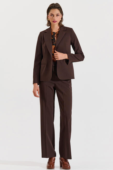Wide-Leg Trousers - Brown M