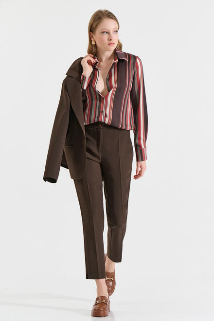 Straight-leg pants - Brown L