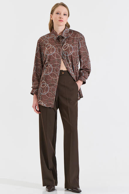 Wide-leg pants - Brown XL