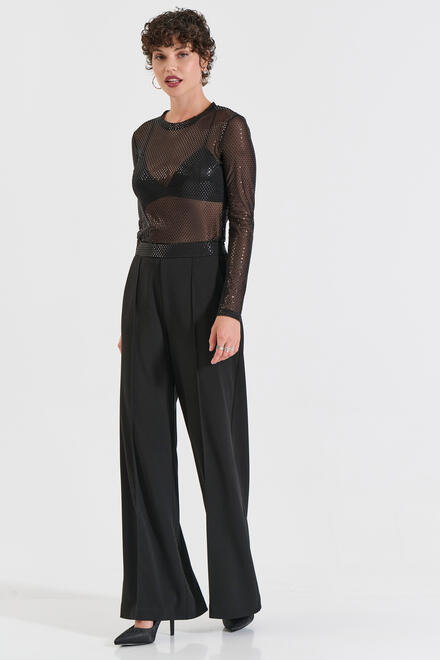 Straight-Leg Trousers - Black L