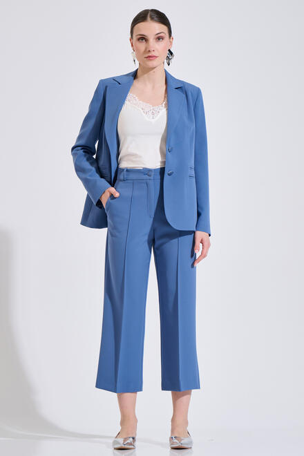 Blazer with Buttons and Classic Lapel - Blue XXL