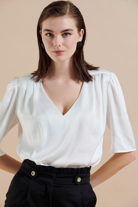 Satin blouse - Off White L