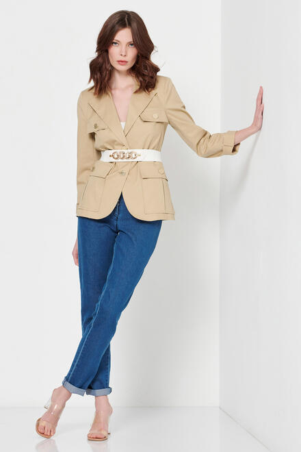 Jacket with outer pockets - Beige S