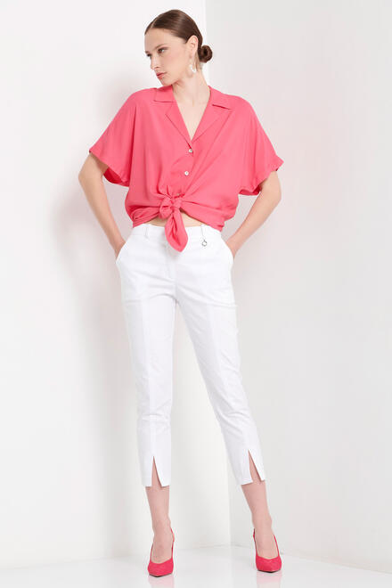 Pants with front opening - WHITE XS