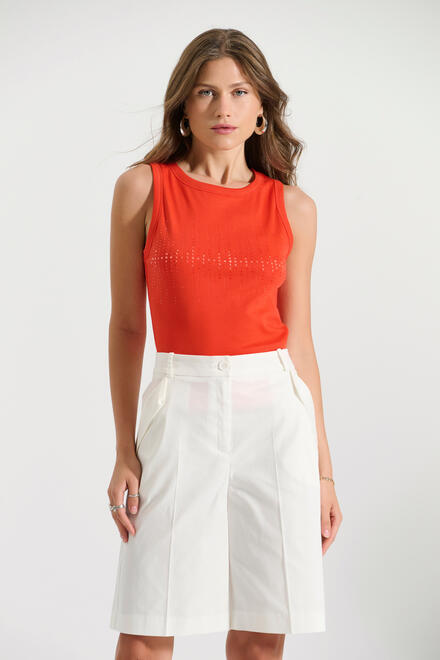 Cotton bermuda shorts with slanted pockets - White S