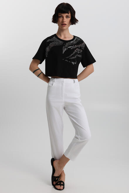 Straight-leg trousers in cotton blend - White S