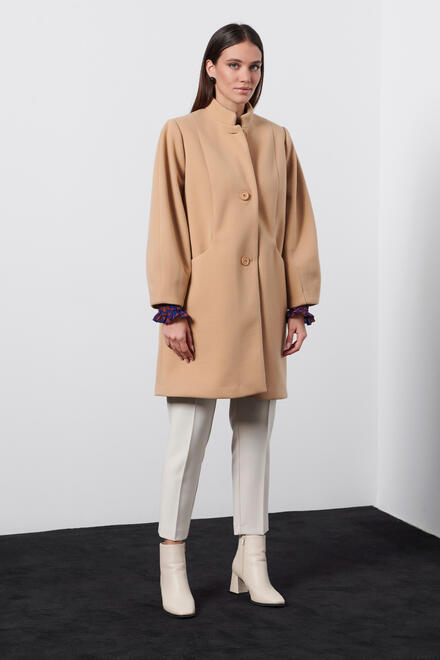 Coat with balloon sleeves - Beige M