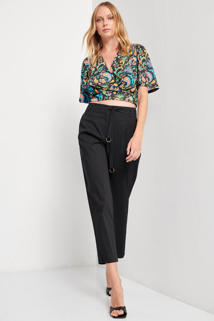 Trousers with belt - Black L