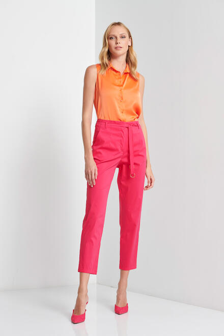 Trousers with belt - Fuchsia M