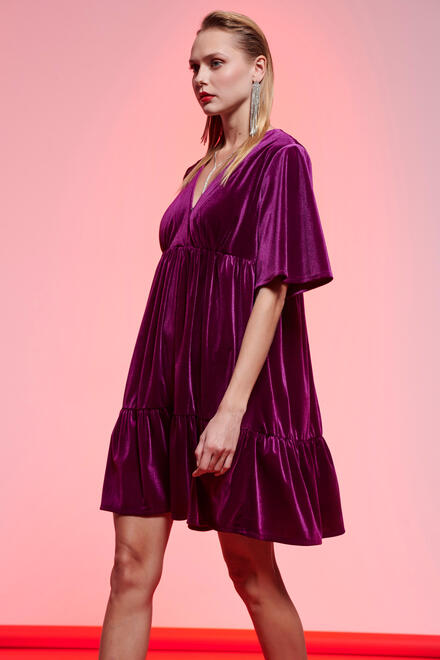 Velvet dress - Purple S/M