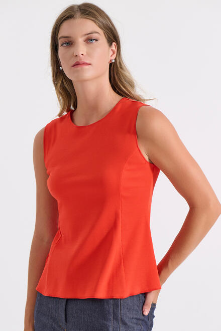 Top cotton with Round Neckline - Red S