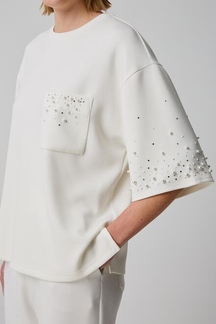 Sweatshirt with pearls - Off White S/M