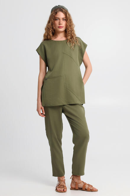 Top with an open back - Chaki S