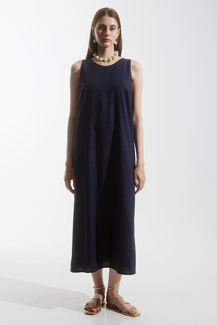 Linen dress - Blue S