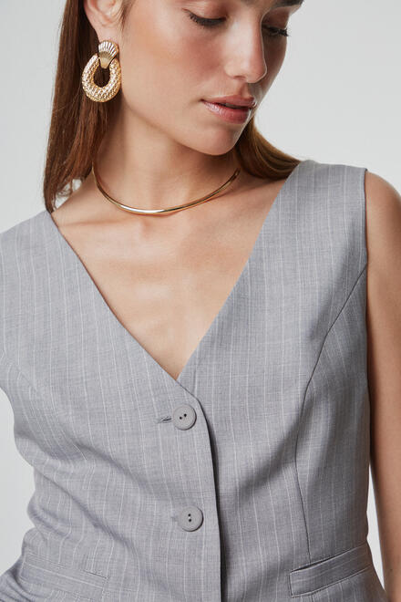 Striped vest - Grey L
