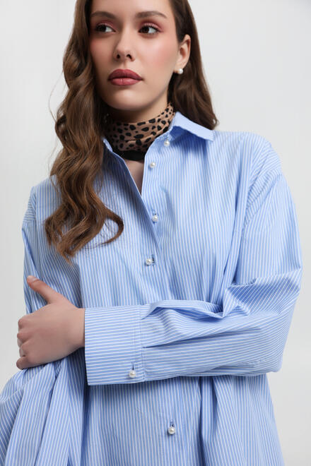 Shirt with stripe pattern - Blue S/M