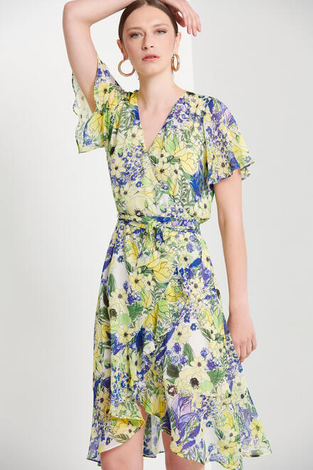 Cruise dress with floral pattern - YELLOW S