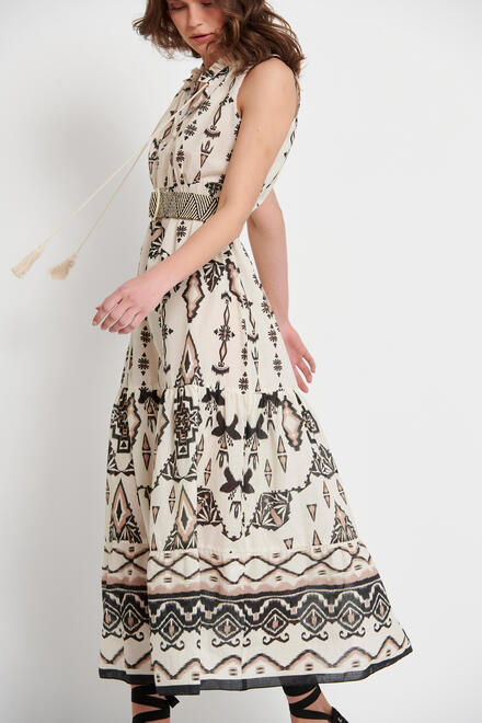 Dress with ethnic pattern - Off White S