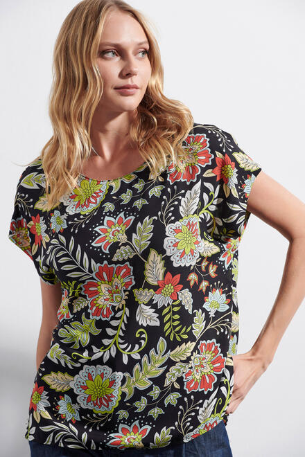 Blouse with floral pattern - Black M