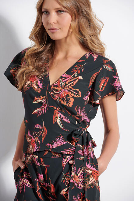 Printed shirt with knot detail - Black S