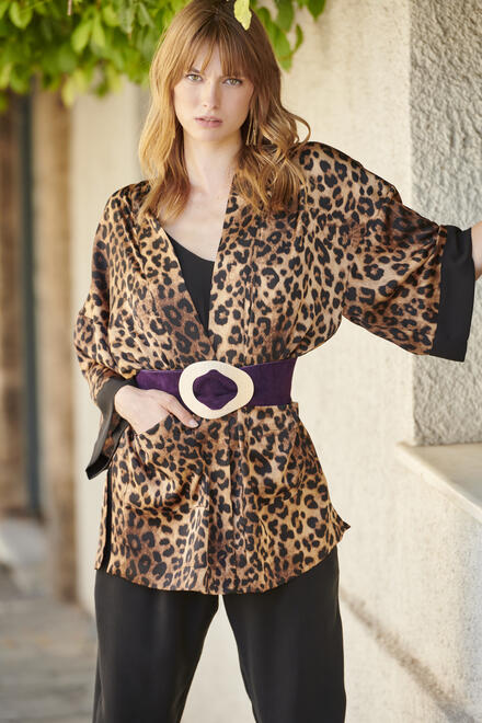 Kimono with detachable belt - Beige S/M