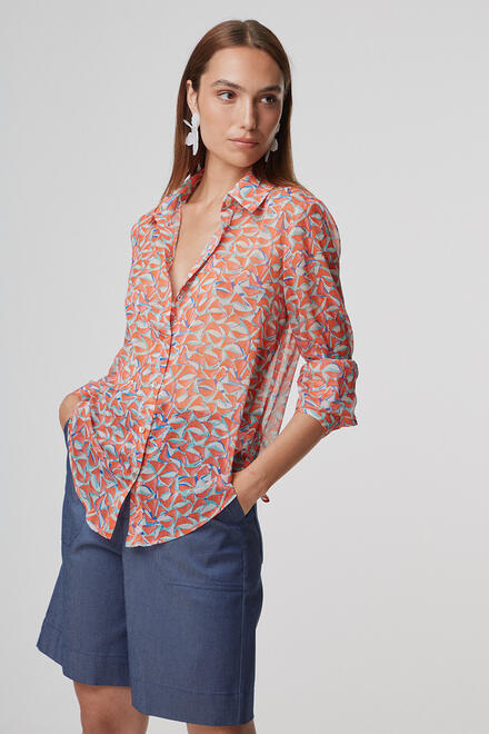 Shirt with printed pattern - CORAL M