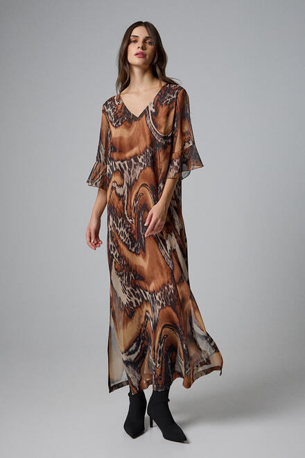 Animal print dress - Brown S