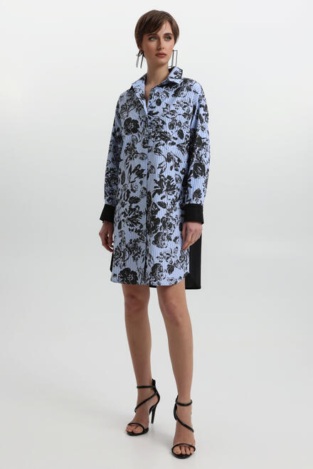 Dress with flower pattern - Blue S/M