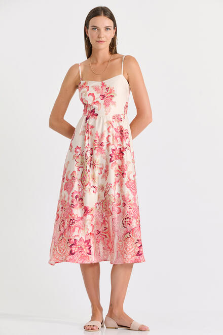 Strappy floral midi dress

 - CORAL S