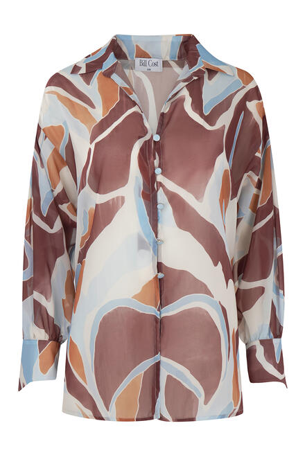 Printed shirt in a relaxed fit - Brown S/M