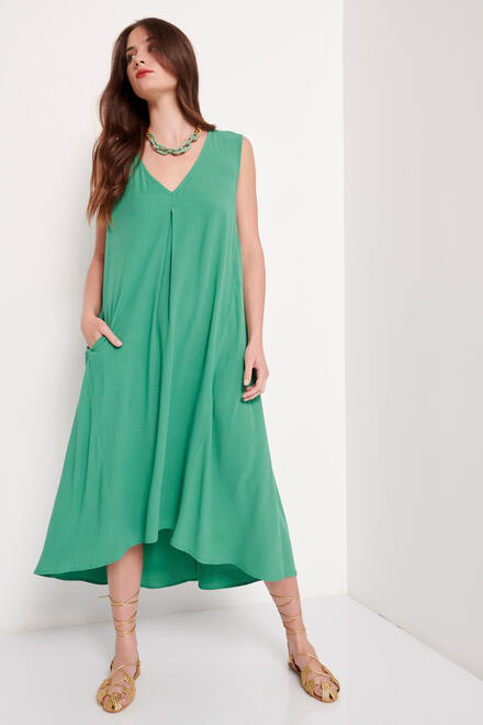Dress with asymmetrical finish - GREEN S