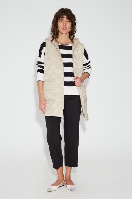 Quilted vest with hood - Vanilla S