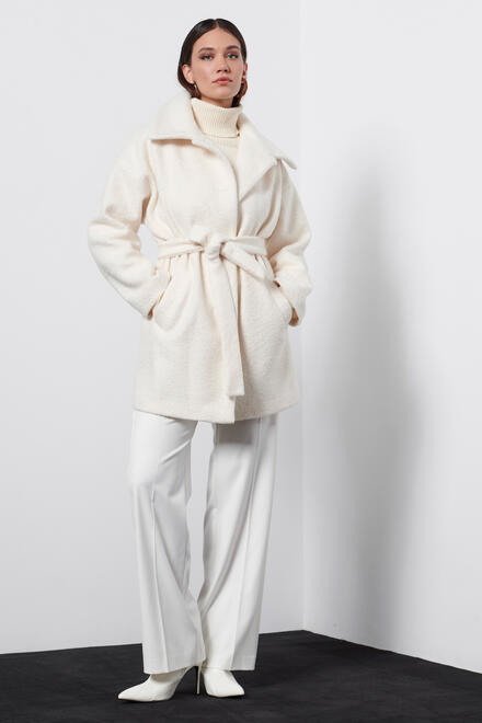 Overcoat jacket with detachable belt - Off White L