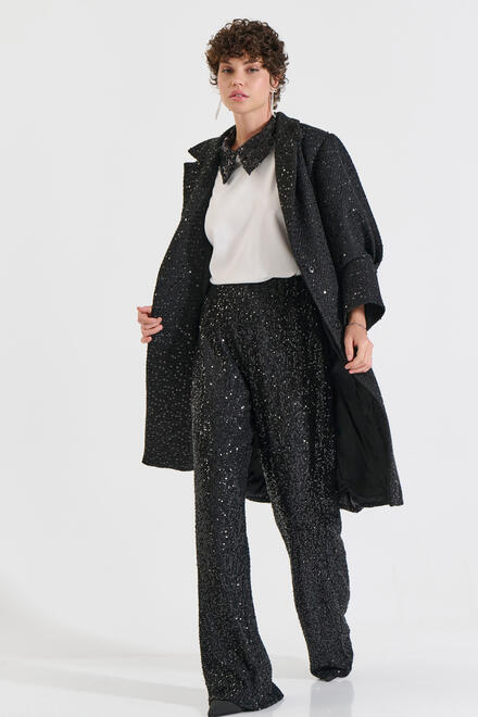 Sequin Coat - Black S/M