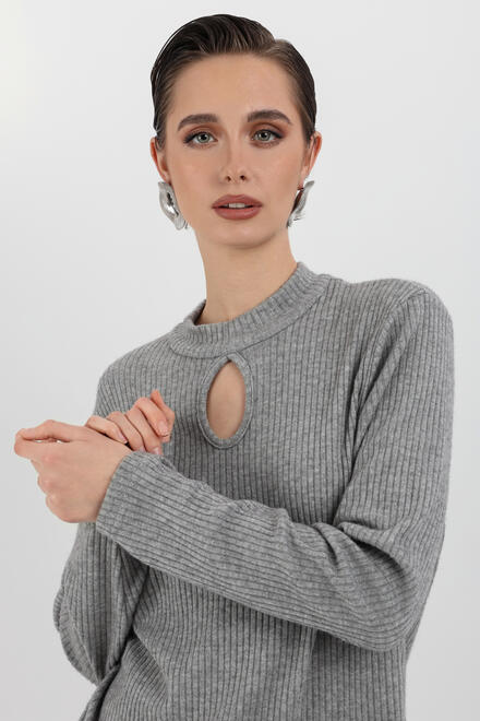 Knitted with front opening - Grey S