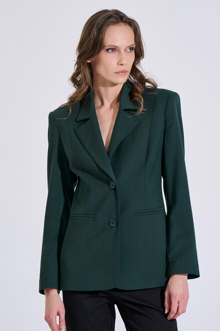 Blazer with Lapel & Pockets - GREEN S