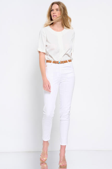 Belt with buckle and decorative stone - Taupe O/S