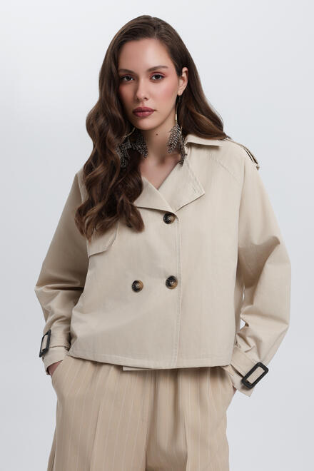 Short Trench Coat - Beige M