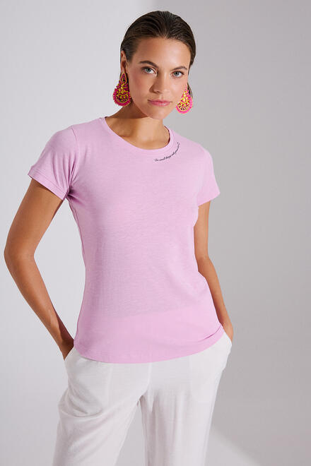 Cotton T-shirt - Pink L