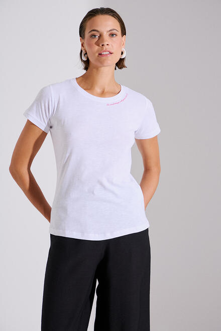 Cotton T-shirt - ΛΕΥΚΟ M