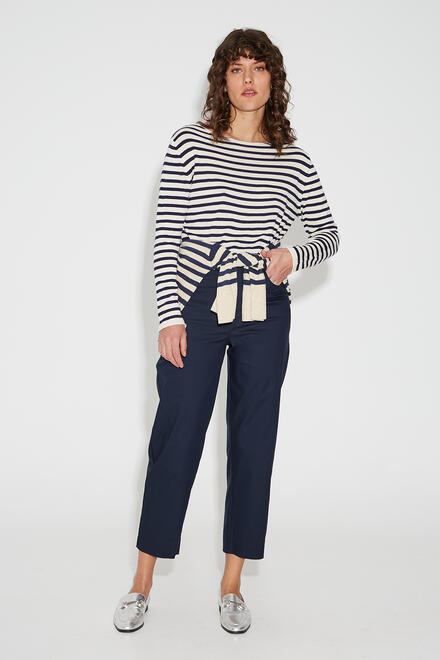 Striped knitted blouse - Blue S/M