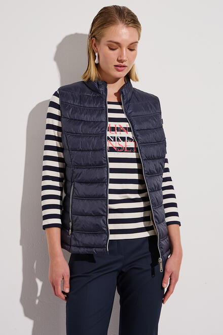 Sleeveless quilted jacket - Blue S