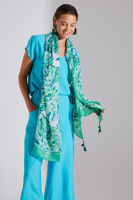 Leopard print scarf - GREEN O/S
