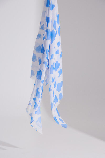 Animal print scarf - Blue O/S
