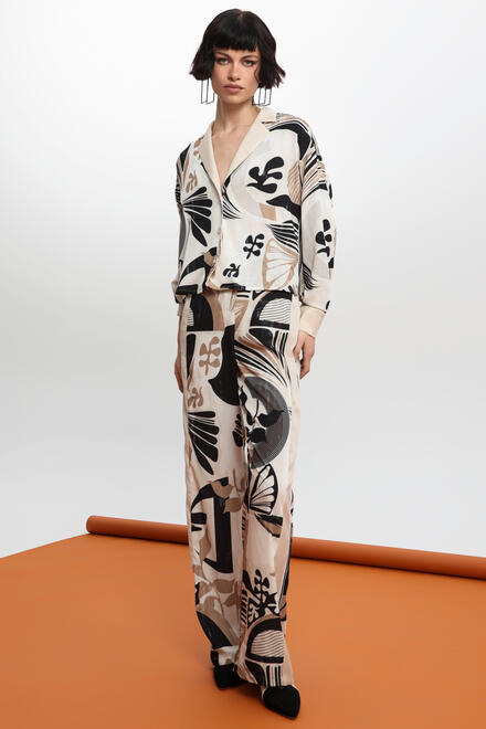 Statement summer wide-leg trousers ΕΖΖΕΑ - Beige S