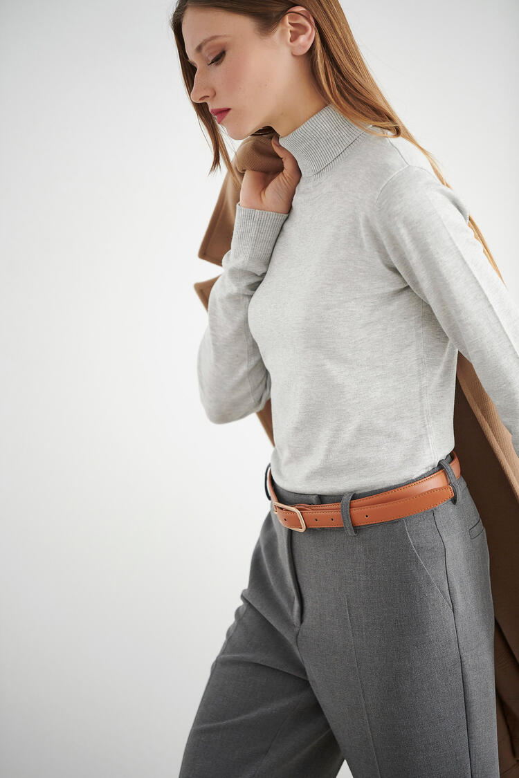 Trousers with creases - Grey S