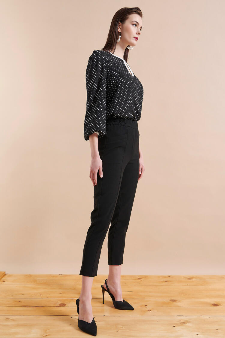 Trousers with front pockets - Black L