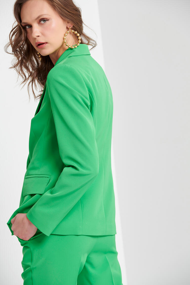 Single button jacket - GREEN XL